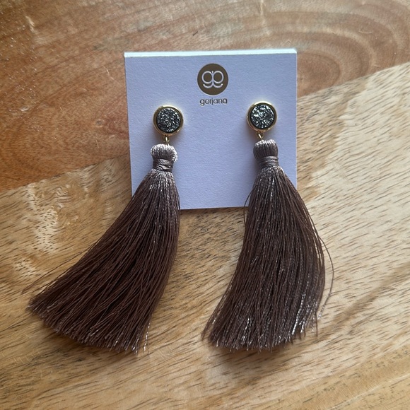 Gorjana NWT Astoria Druzy Tassel Earrings ✨ - Picture 3 of 5